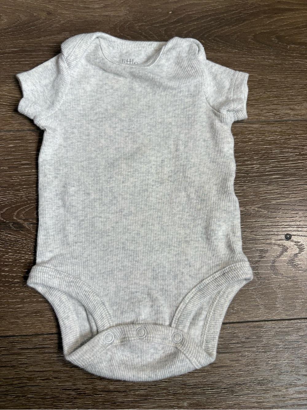 Carter's Cream Ribbed Short-Sleeve One-Piece Bodysuit